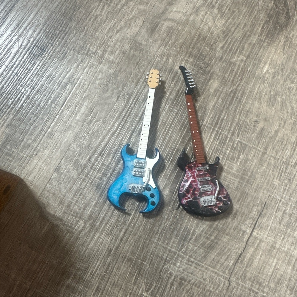Mini Electric Toy Guitar Set for Kids - Blue and Black